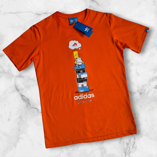 Polo adidas naranja homero algodón