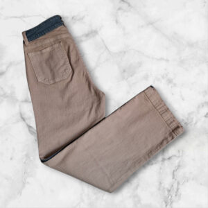 Pantalón mujer drill beige y celeste Janick