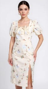 VESTIDO MIDI FLORAL