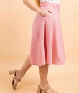 FALDA LINO CON BOLSILLO