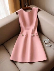 VESTIDO ROSA SIN MANGAS