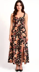 VESTIDO FLOR/NEG