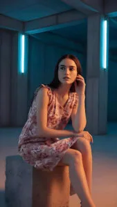 VESTIDO FLORES LINO